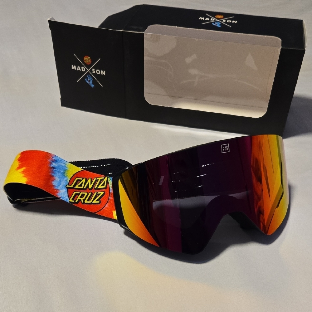 Madison Tie-Dye Snowboarding / Ski Goggles with Orange Lens